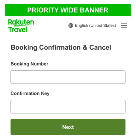 *You can find your Booking Number and Confirm Key in your reservation confirmation email