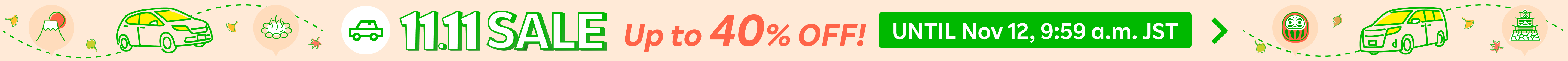 11.11 SALE Car Rental | Find the best prices here