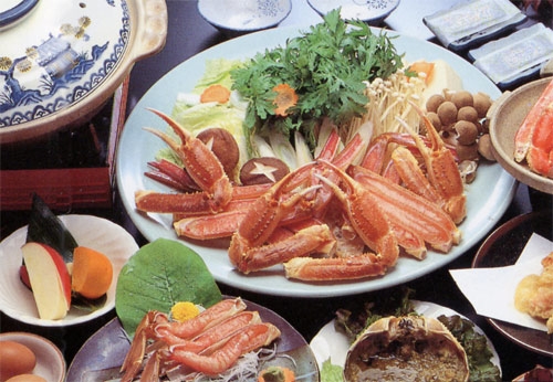 カニフルコース（地元タグ付き松葉ガニを使用)3匹使用・炭焼き・刺し身・茹で・鍋のお得なプラン 冬得 
