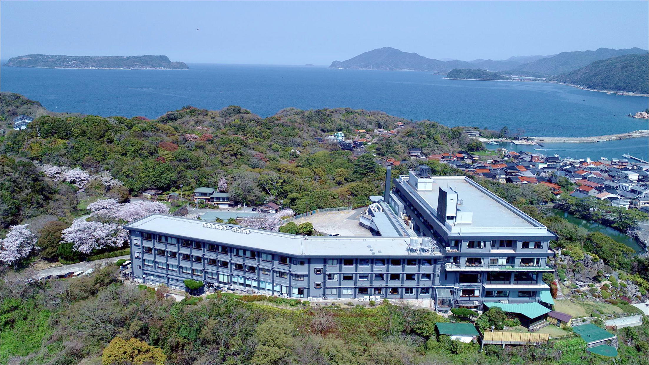 萩温泉郷　日本海を一望する絶景の宿　萩観光ホテル 施設全景