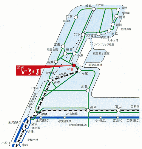 和倉温泉 能州いろは 地図 アクセス 楽天トラベル