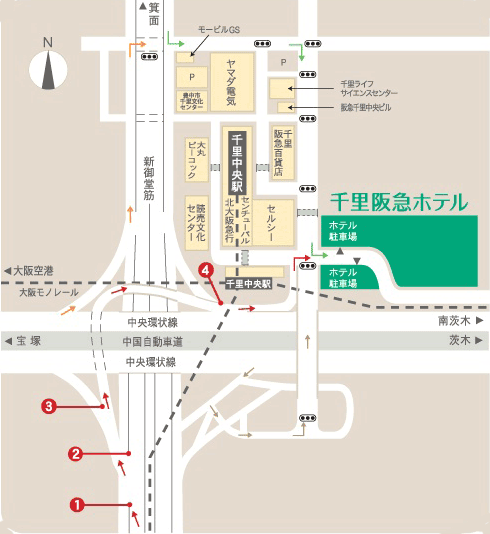 千里阪急ホテル 地図 アクセス 楽天トラベル