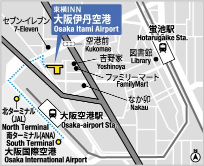 東横イン大阪伊丹空港 地図 アクセス 楽天トラベル