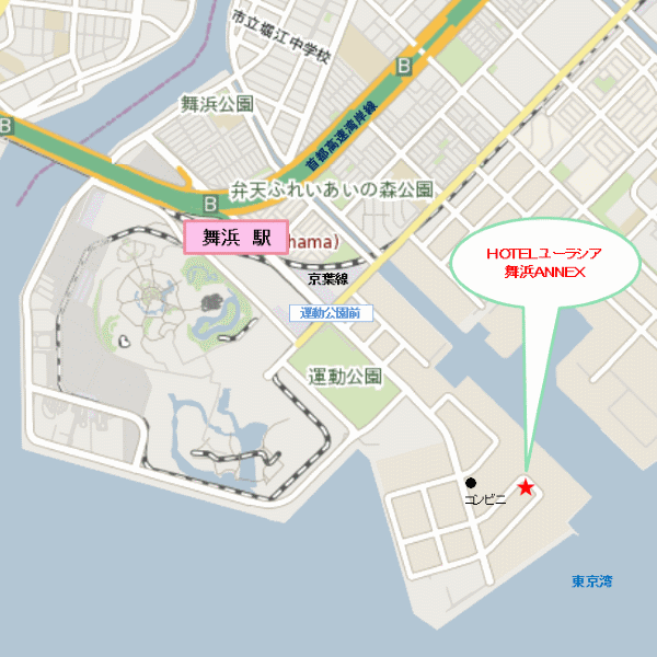 ｈｏｔｅｌユーラシア 舞浜ａｎｎｅｘ 地図 アクセス 楽天トラベル