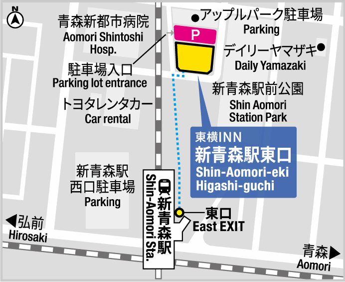 ★ユゥッキィィィ★ 21583 東横INN新青森駅東口 地図・アクセス【楽天トラベル】