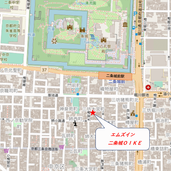 エムズホテル 二条城ｏｉｋｅ 地図 アクセス 楽天トラベル