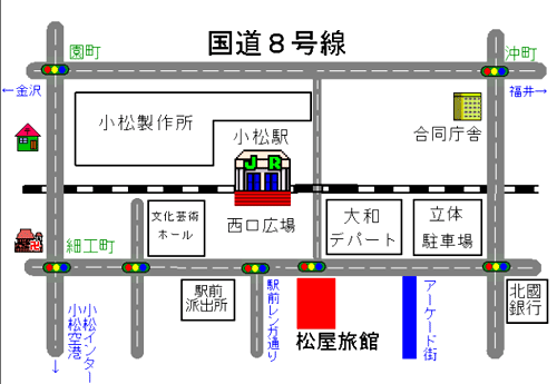 松屋旅館 石川県 地図 アクセス 楽天トラベル