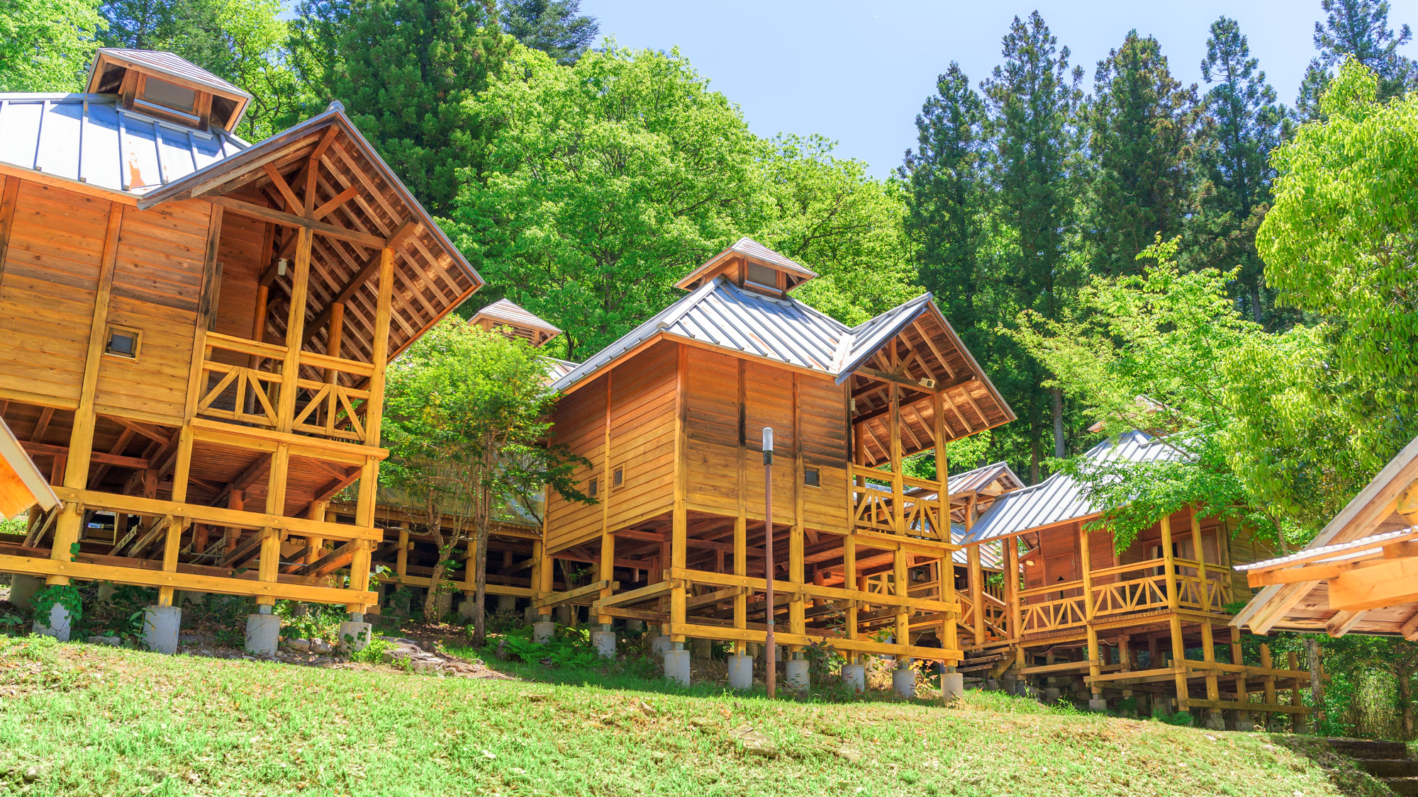 のほほんパークひだおさか(旧:飛騨小坂ふれあいの森キャンプ場) 施設全景