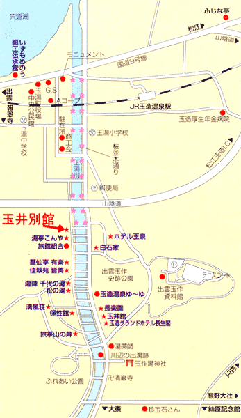 玉造温泉 玉井別館 地図 アクセス 楽天トラベル