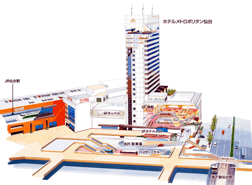 ホテルメトロポリタン仙台 地図 アクセス 楽天トラベル