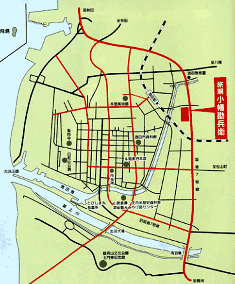 旅館 小幡勘兵衛 地図 アクセス 楽天トラベル