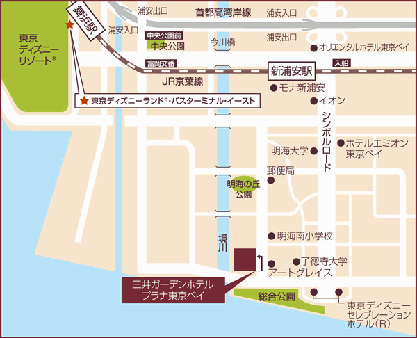 三井ガーデンホテル プラナ東京ベイ 地図 アクセス 楽天トラベル