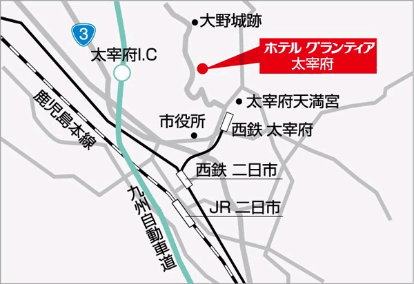 太宰府天然温泉ルートイングランティア太宰府 地図・アクセス【楽天トラベル】