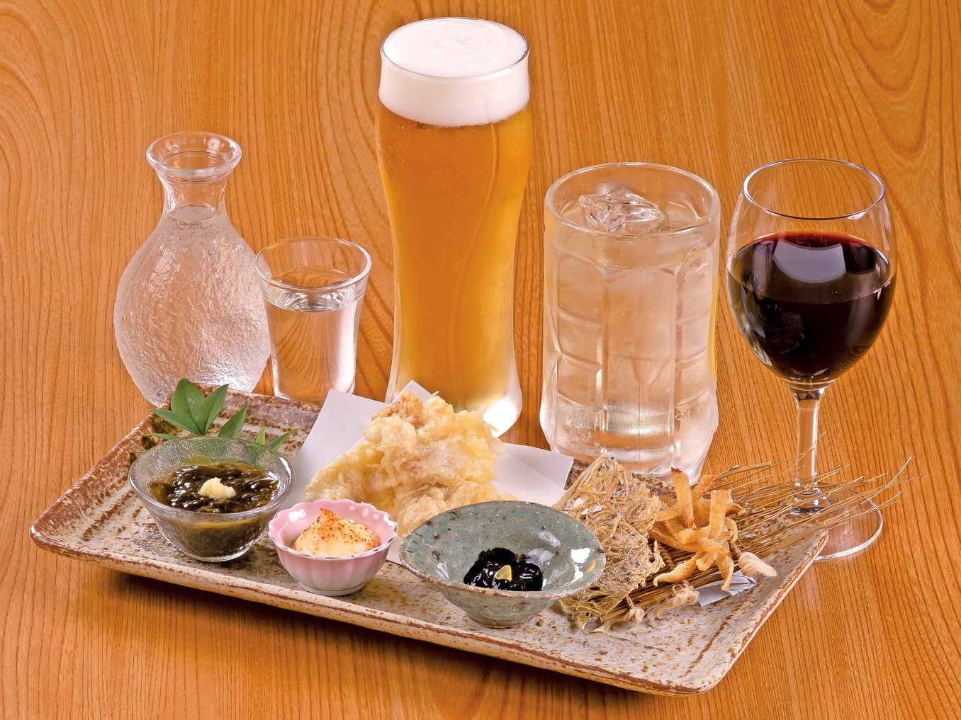 【お日にち限定/晩酌プラン・日本酒飲み比べ肴5種盛付き/朝食なし】夕食は11階妙高でアラカルトから♪