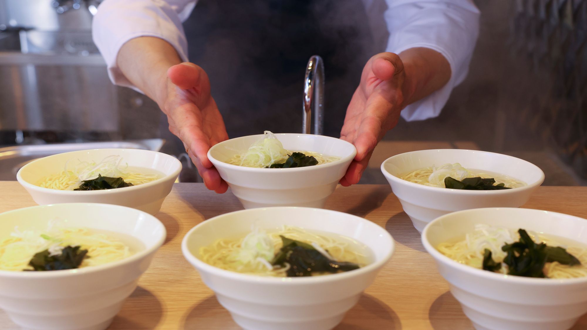 朝食ビュッフェ　九十九里名物・蛤だしラーメン ※ライブキッチン