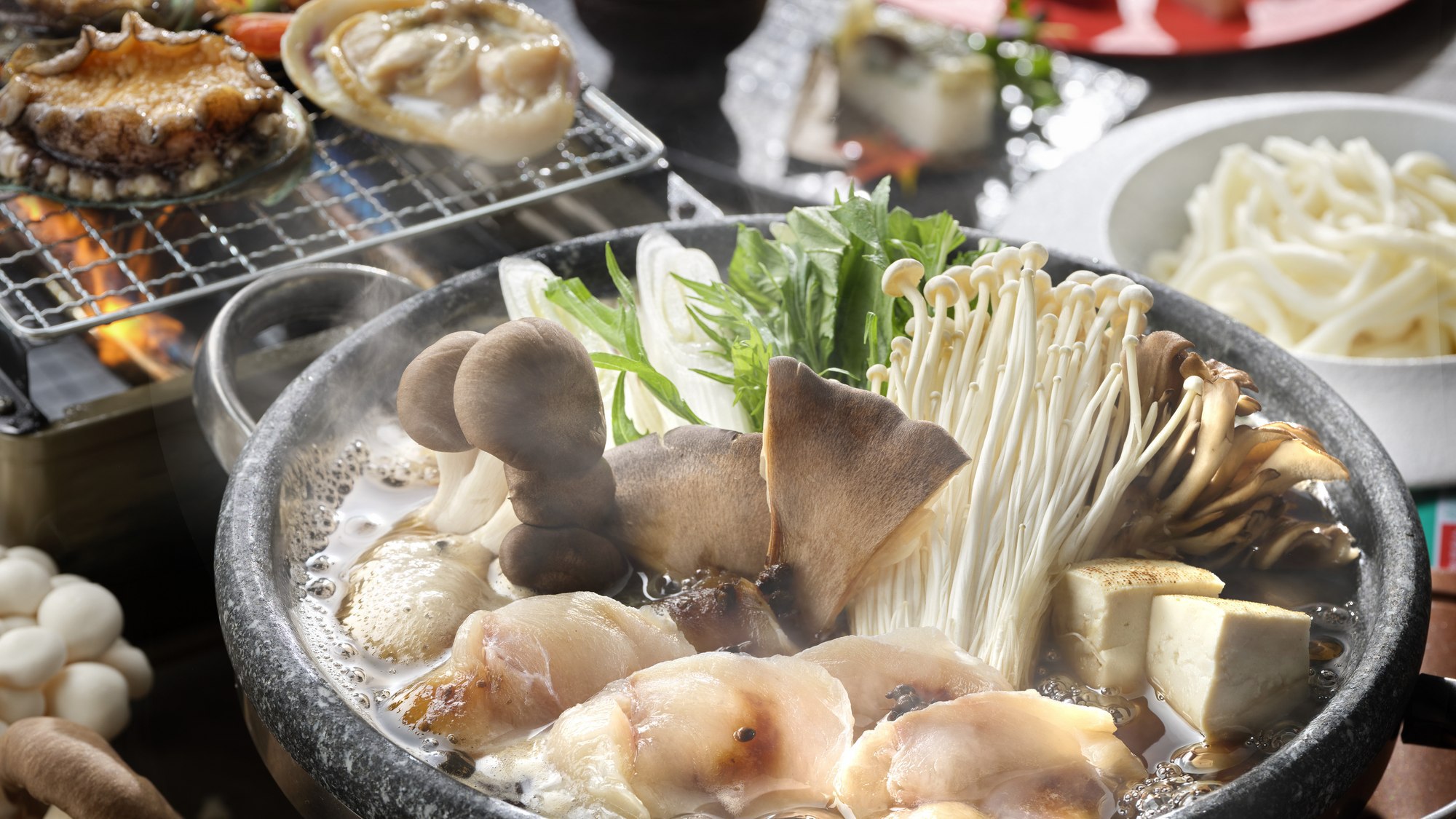【特別会席】〜大洗名物「海鮮浜焼き」をメインとして、料理長厳選の旬の味覚を贅沢に味わう〜