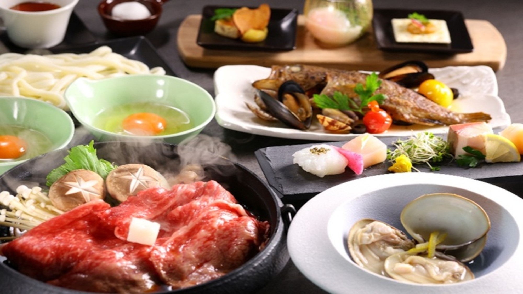 【アクアワールド入場券付】【土地の恵み会席】〜当ホテルおすすめ！新鮮お造りや旬の幸を満喫！〜