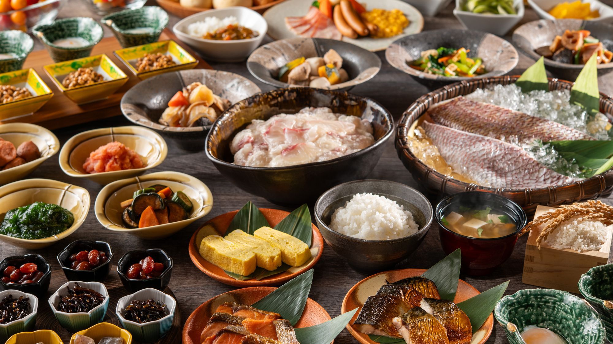 【本日限定】朝食付きプラン♪地元喜連川の素材を取り入れた50種以上の朝食ビュッフェ