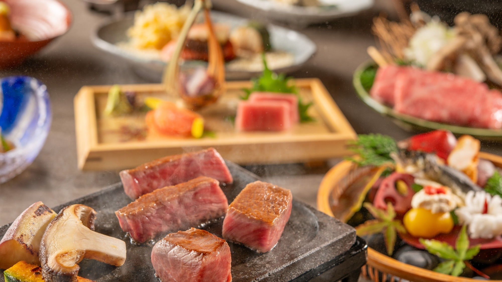 夏限定！手持ち花火プレゼント♪【特別会席】A5ランクとちぎ和牛食べ比べと厳選食材の贅沢会席プラン
