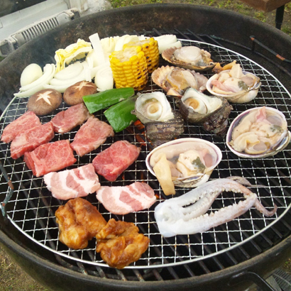 【BBQ】伊勢志摩食材！海鮮と国産牛ミックスバーベキューセットプラン★ログハウス1棟貸切【ペット歓迎