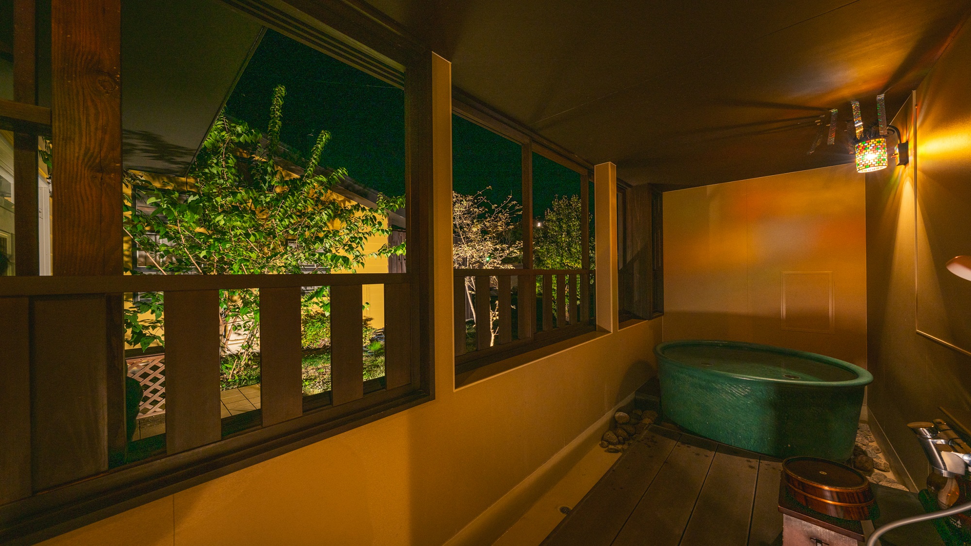 ◆スタンダード・和室◆中庭側タイプ【客室露天風呂イメージ】