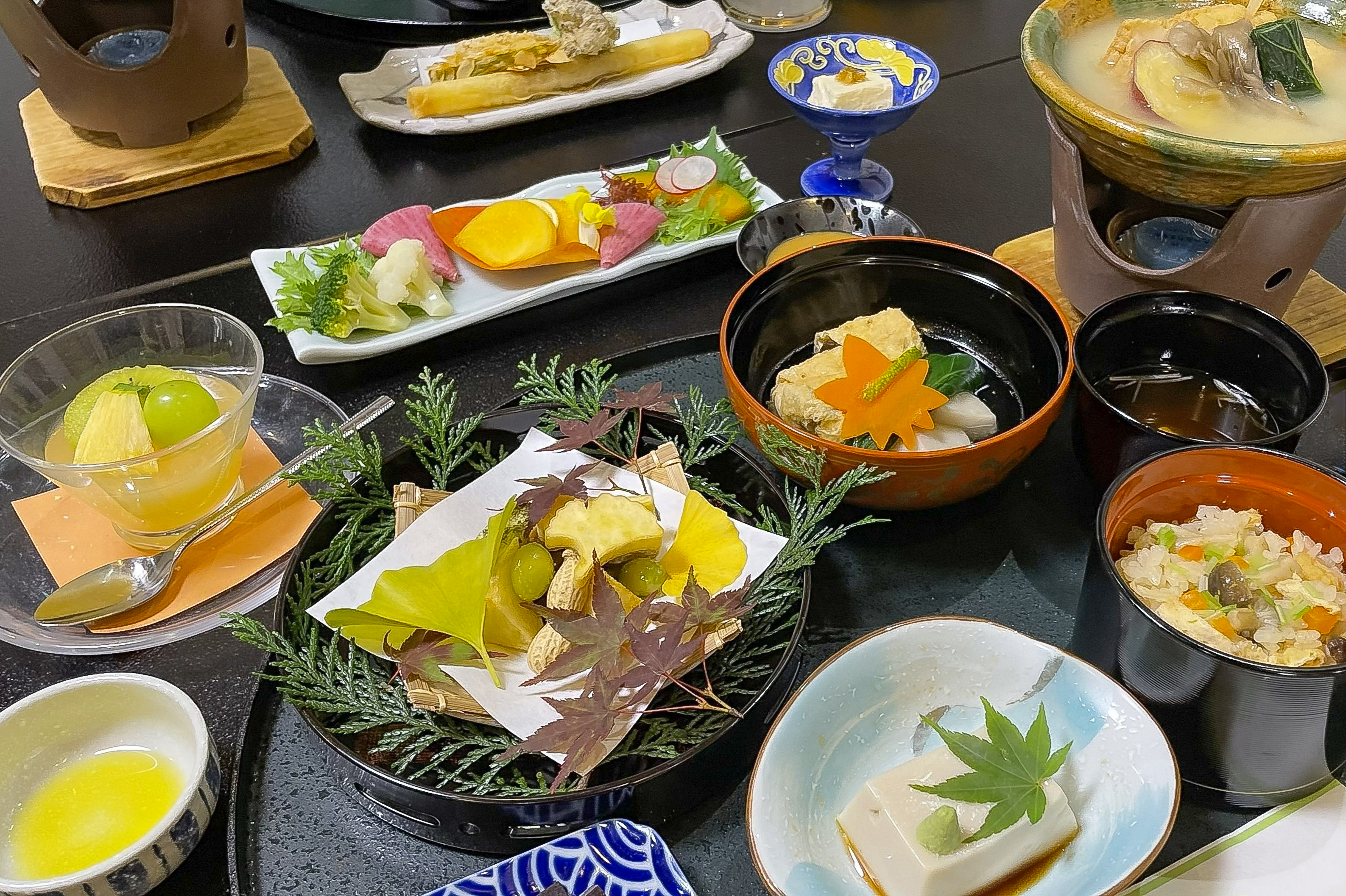 夕食一例（精進料理）