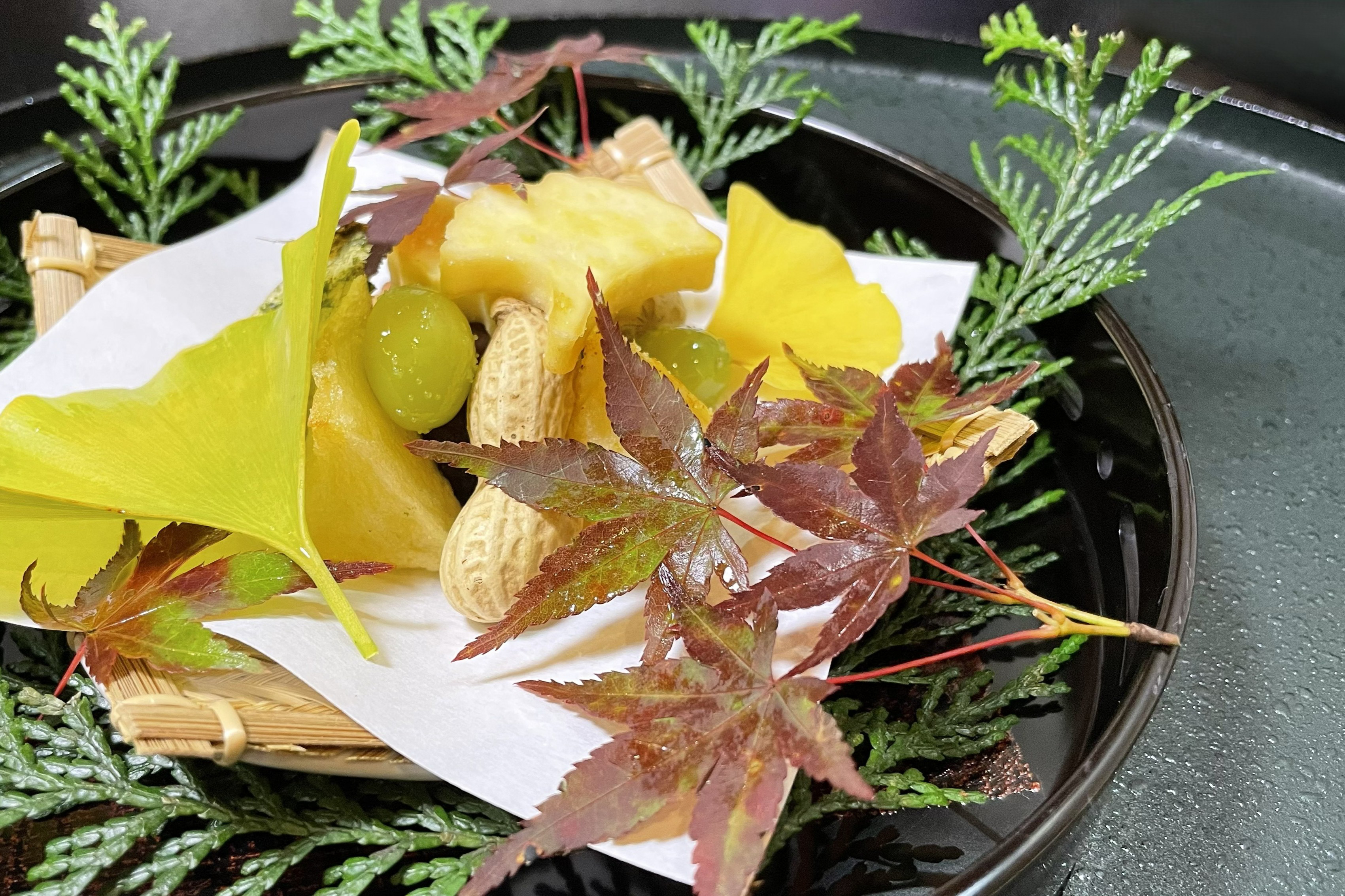 夕食一例（精進料理）