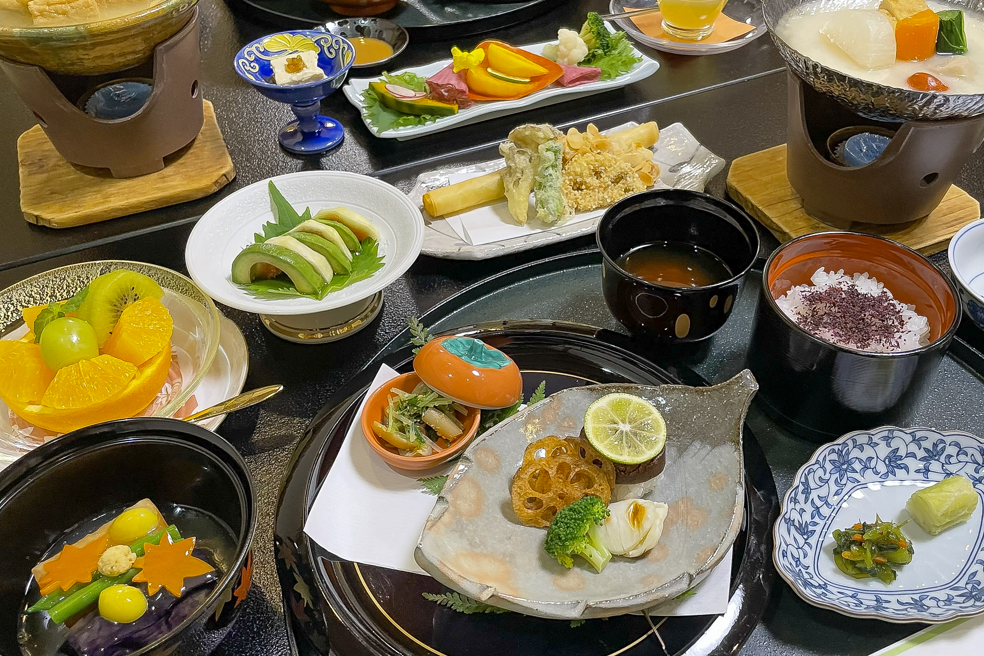 夕食一例（精進料理）