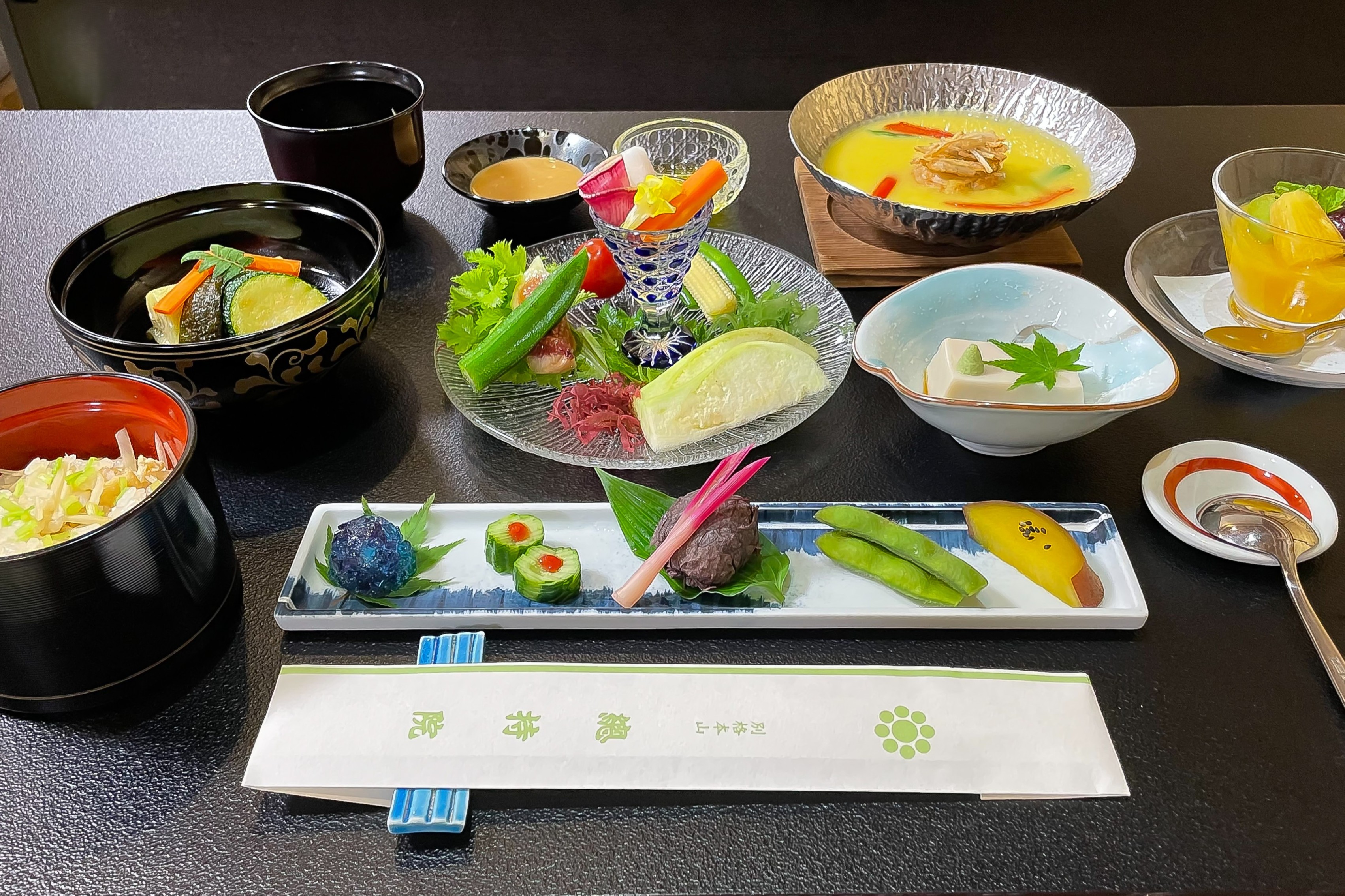 夕食一例（精進料理）