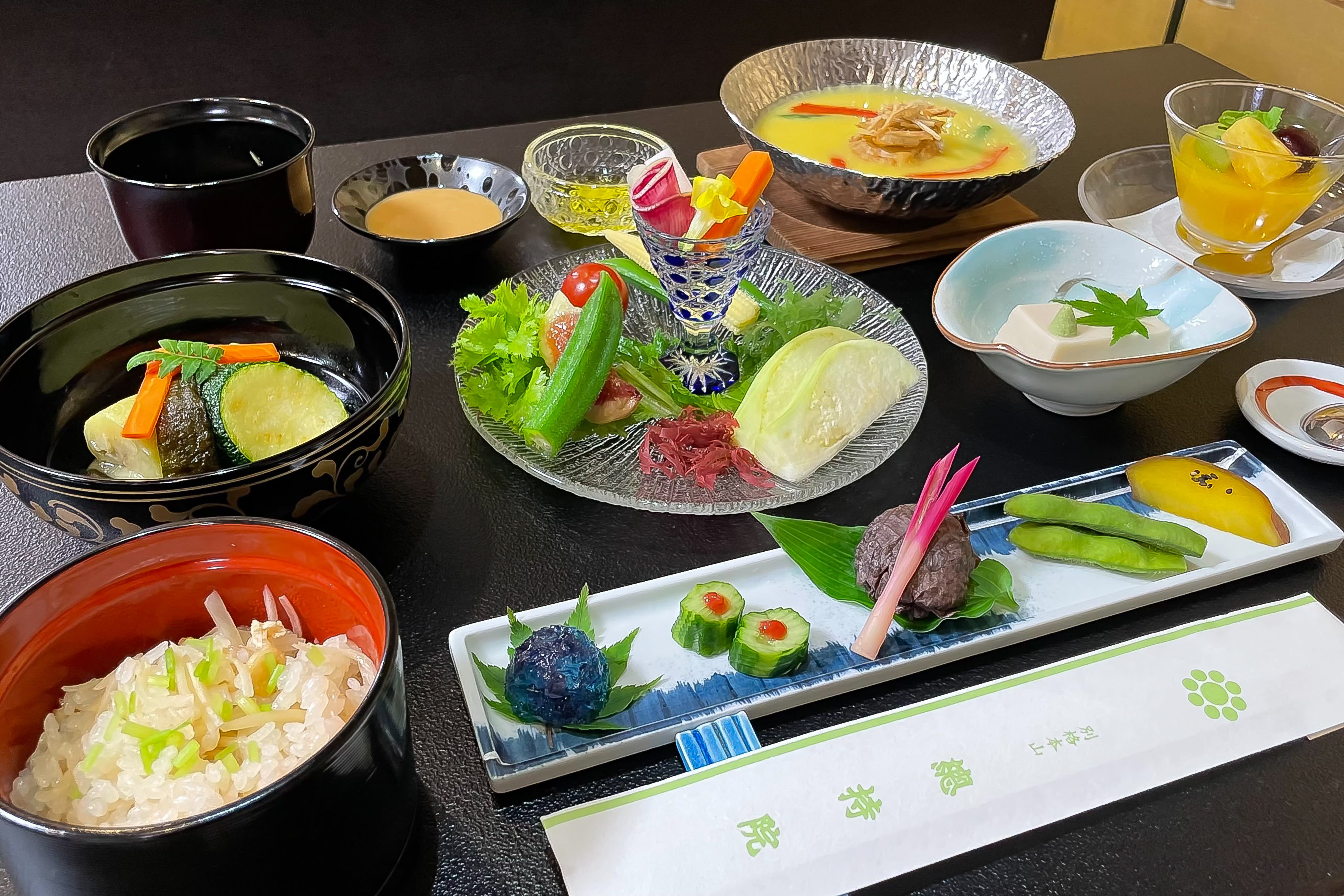 夕食一例（精進料理）