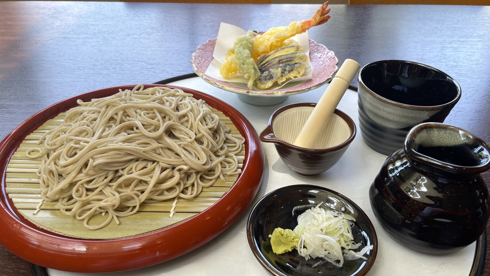 【ブランド品種「常陸秋そば」＋天ぷら昼食付き】夕食は当館一番人気の四季コース♪　(1泊3食付)