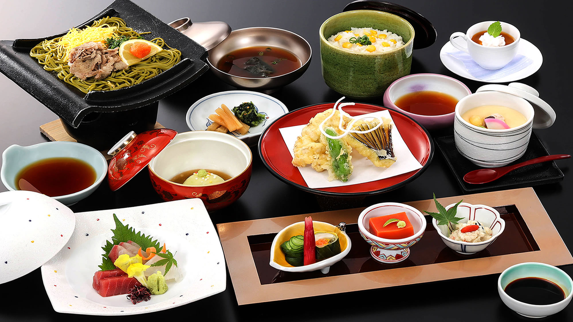 「恐竜の森アドベンチャーSORACO」入場券付き、夕食は山口の味覚スタンダード和会席プラン＜瑞＞
