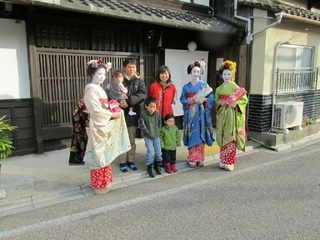 宿泊客と舞妓さん