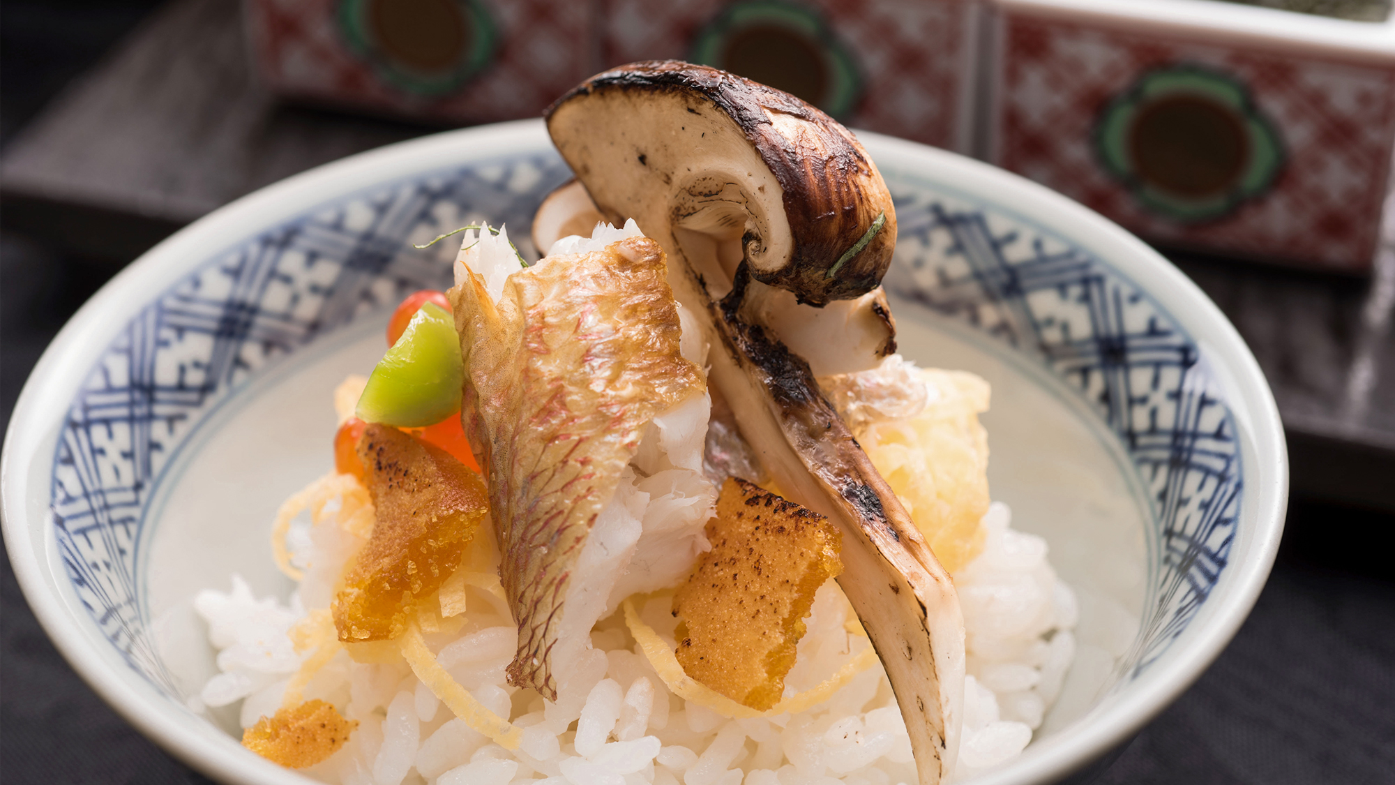 【朝ごはんフェスティバル入賞】真鯛と松茸の土鍋ご飯