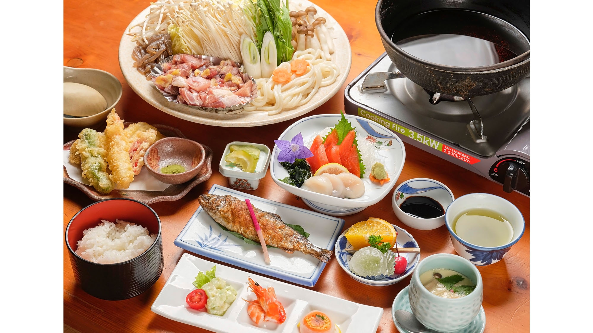 【2食付／名物キジ鍋】ヘルシーなキジ肉を使ったお鍋と天然温泉で心も体もポッカポカ♪