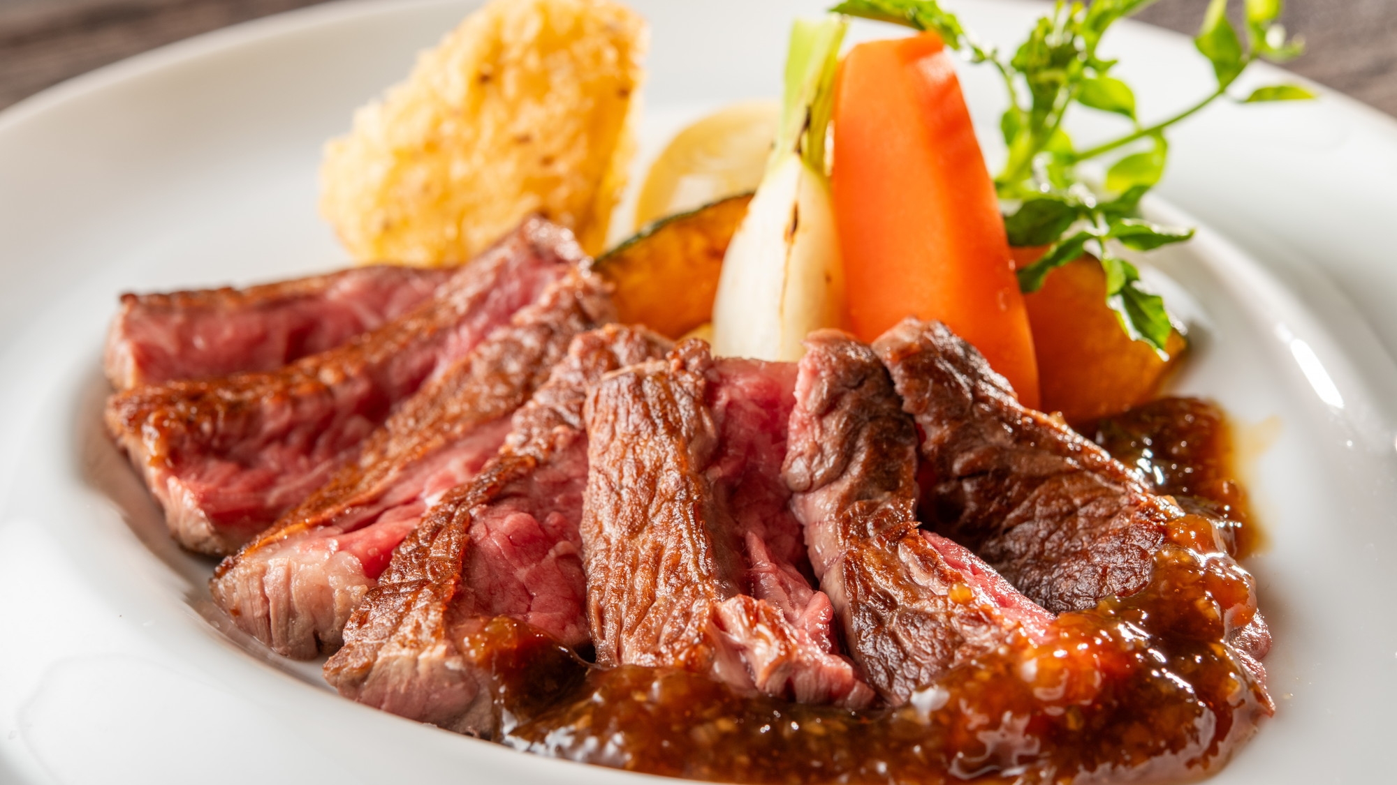【直前割】【スタンダード会席】国産牛のステーキと地の魚料理をメインに塩原の恵み堪能する洋風会席