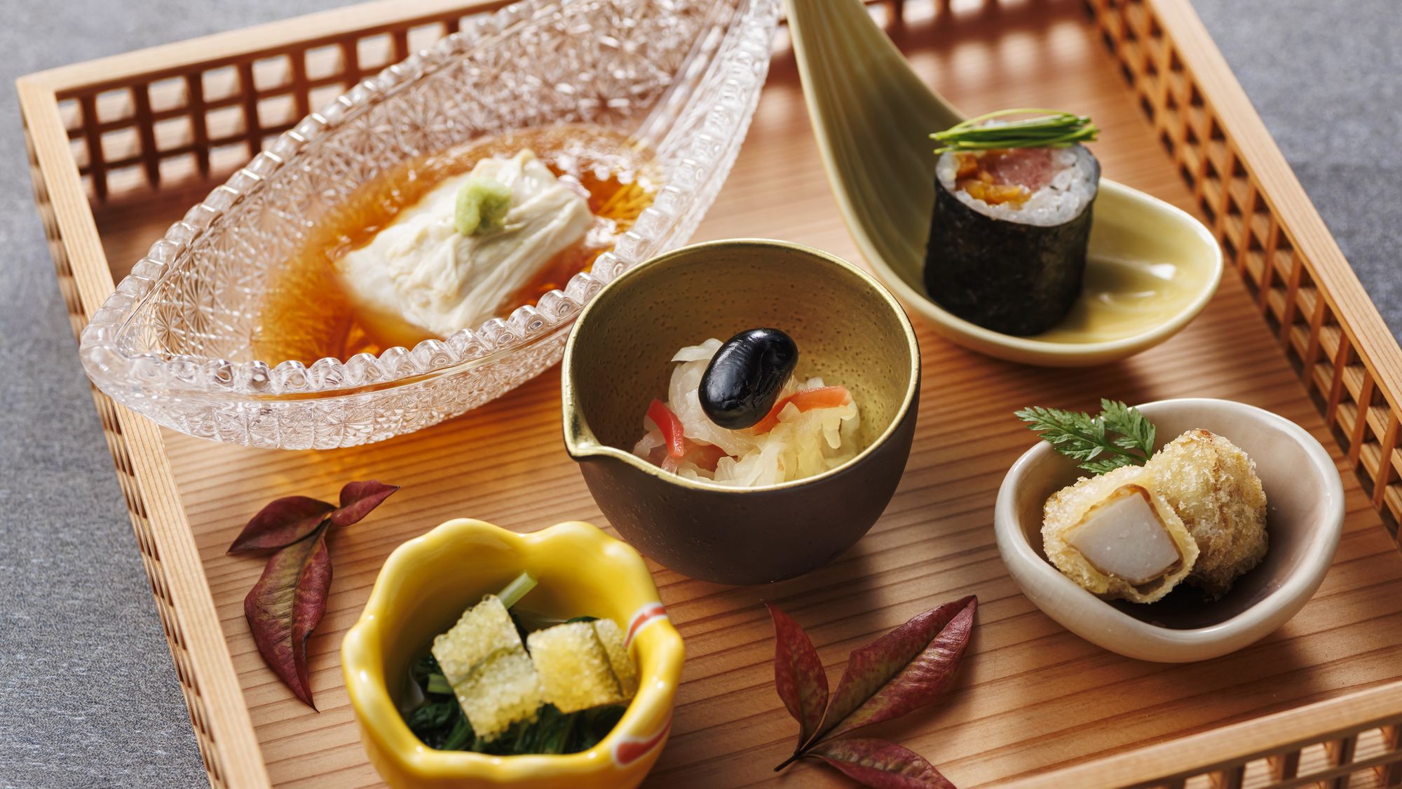 【極み/特別会席】冬(2025年12月～2026年2月)前菜 旬菜五種盛り