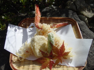 揚げたての天ぷら！