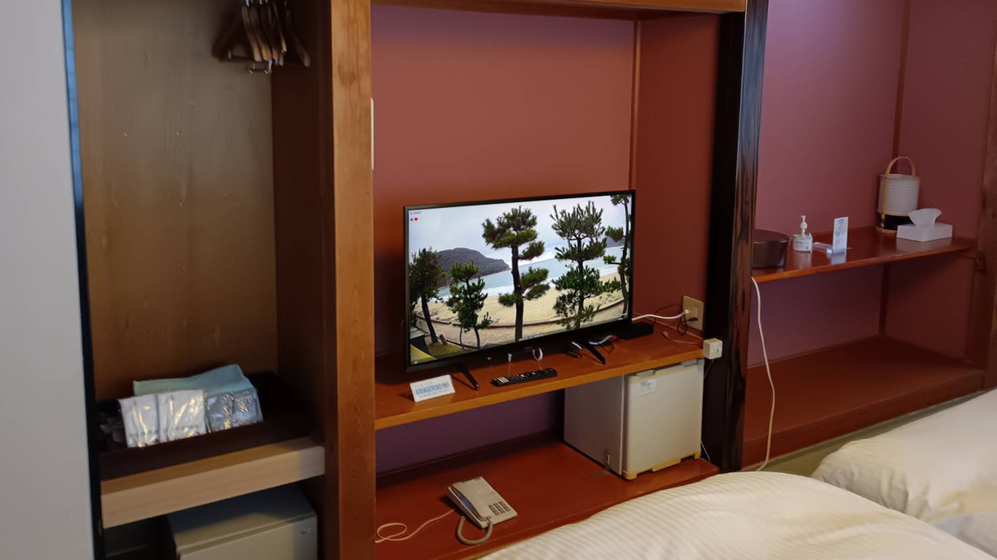 客室テレビの海岸ライブカメラ機能