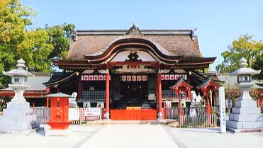 【周辺観光】九州二大天満宮の１つ、水田天満宮。ハート型の梅が枝餅が名物。＜車で10分＞