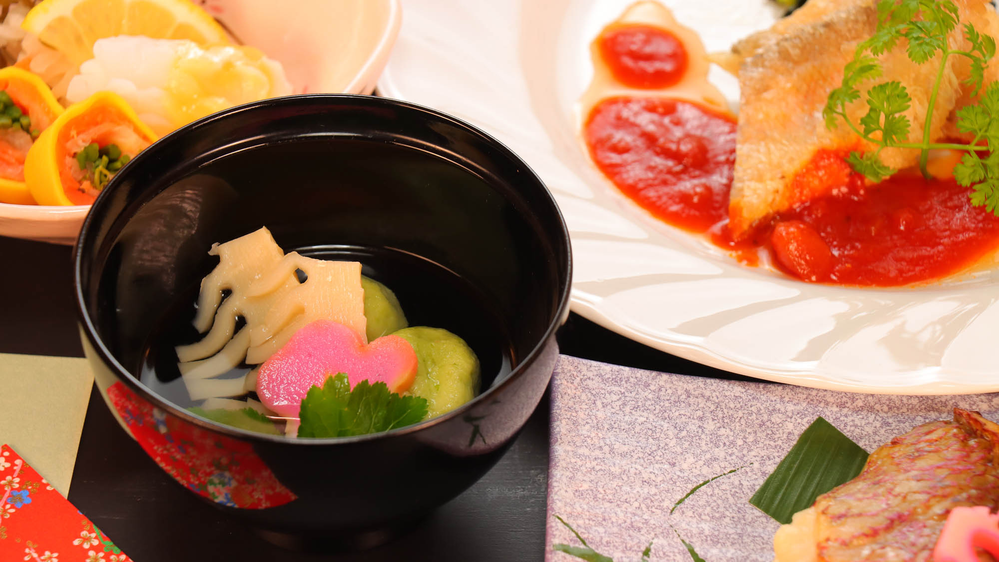 【料理一例 ～春～】若草つみれと筍のお吸い物