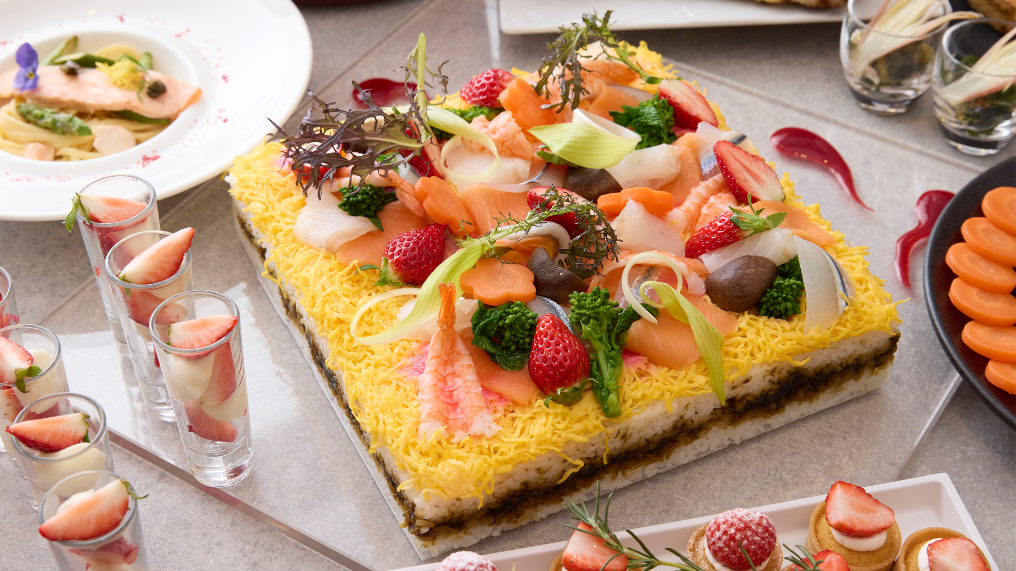 メインダイニング「ザ・ループ」の彩り豊かなディナービュッフェ