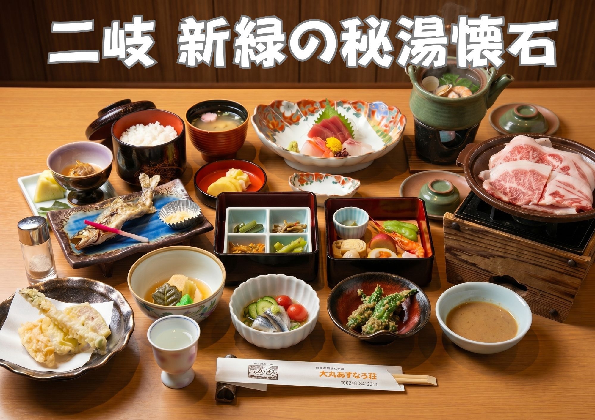 ☆露天風呂付客室で贅沢なひととき☆彡地元天栄村の和会席料理1泊2食付きプラン