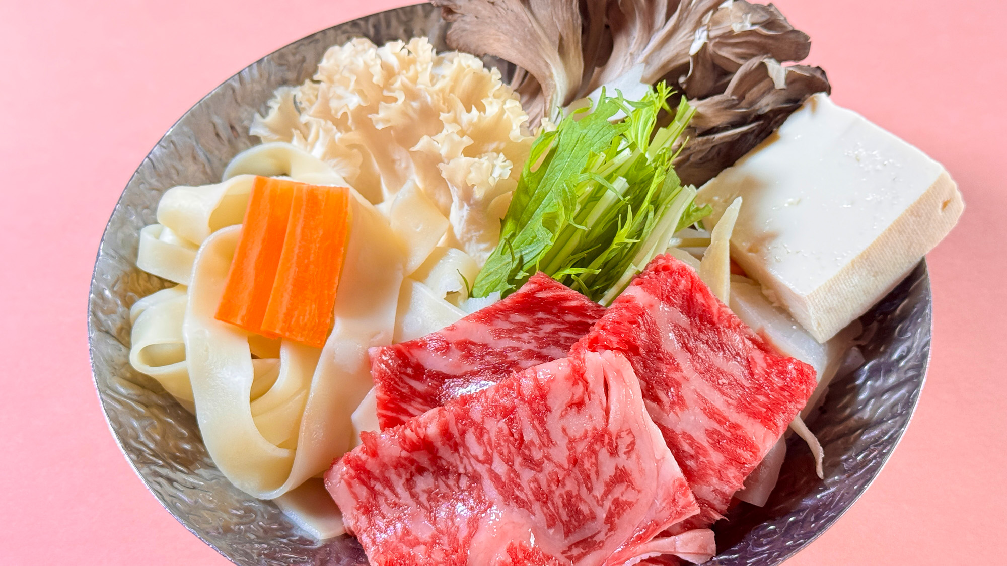 「鍋物」上州牛　おっきりこみ