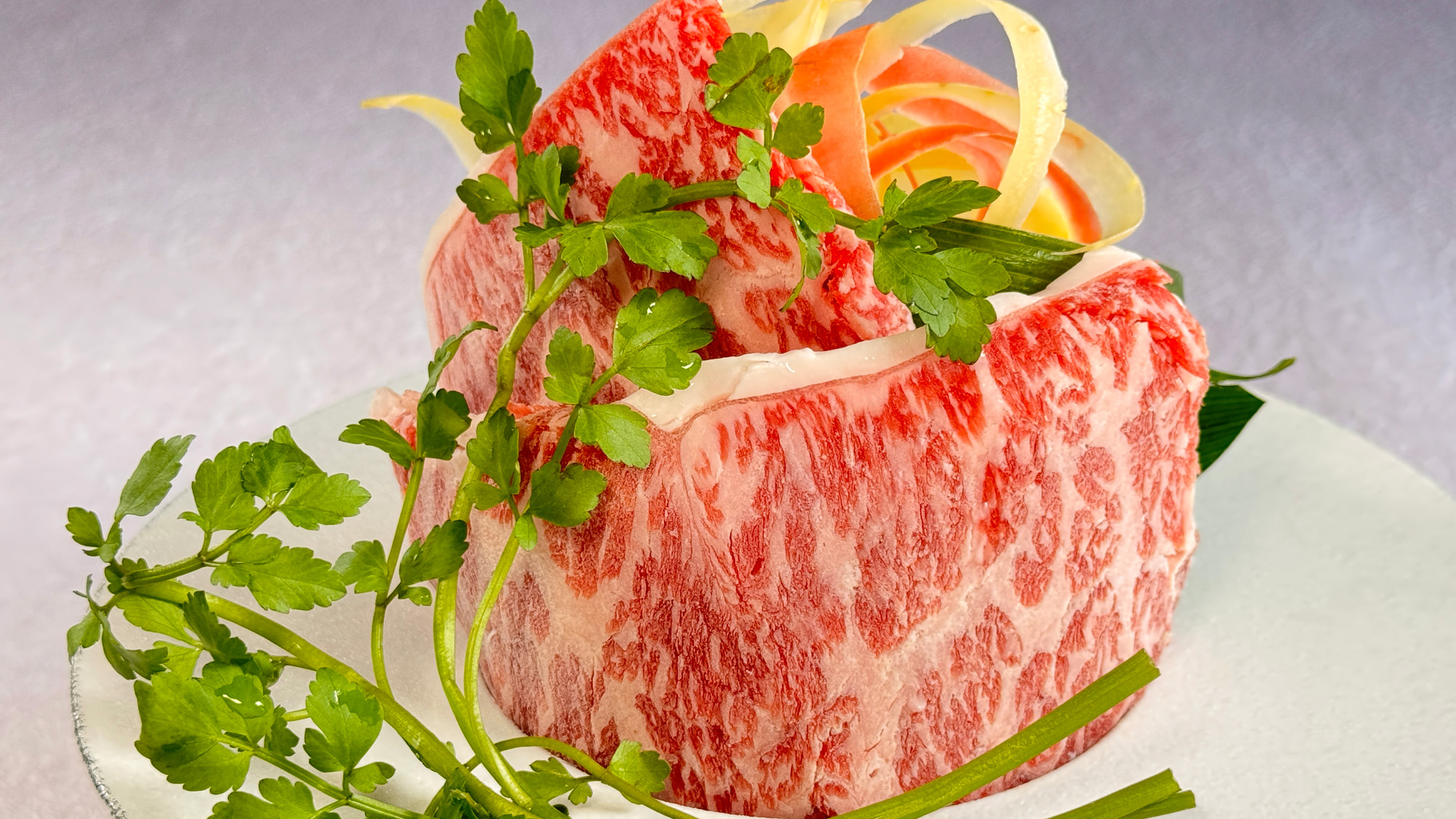 「鍋物」上州牛特製出汁しゃぶ　薬味