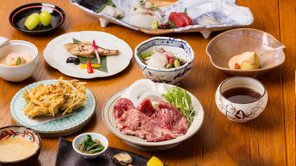 【2食付き】黒毛和牛のすきしゃぶを堪能！おまかせゆめぜん会席プラン