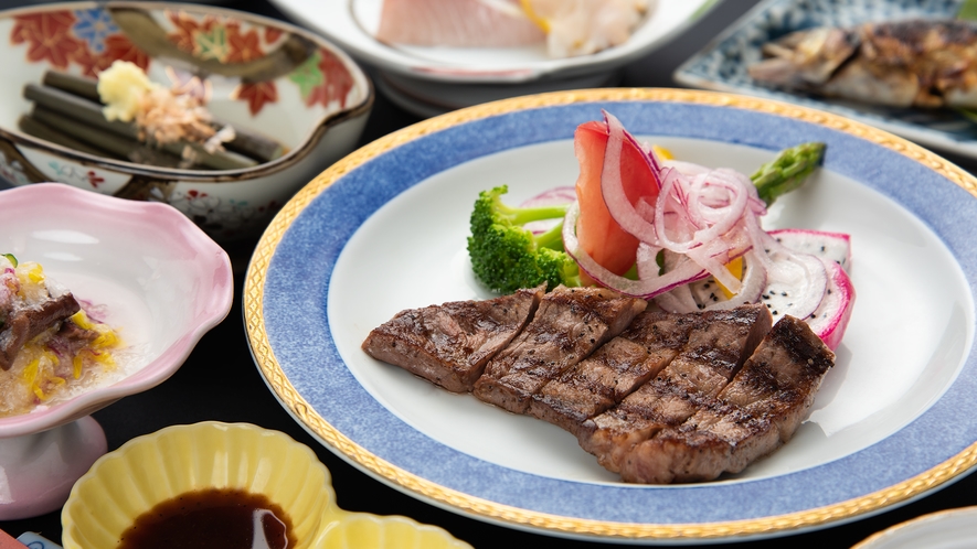 *【選べる夕食】岩手牛ステーキ