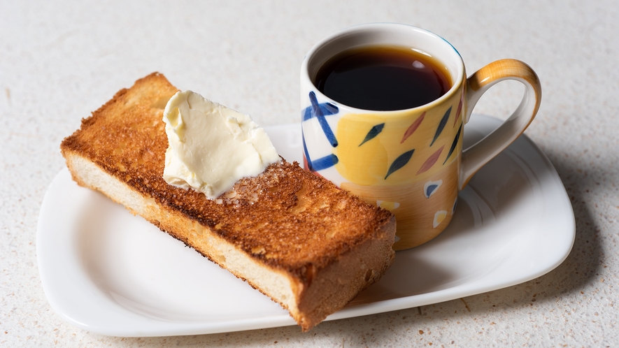 *【朝食一例】パンとホットコーヒー