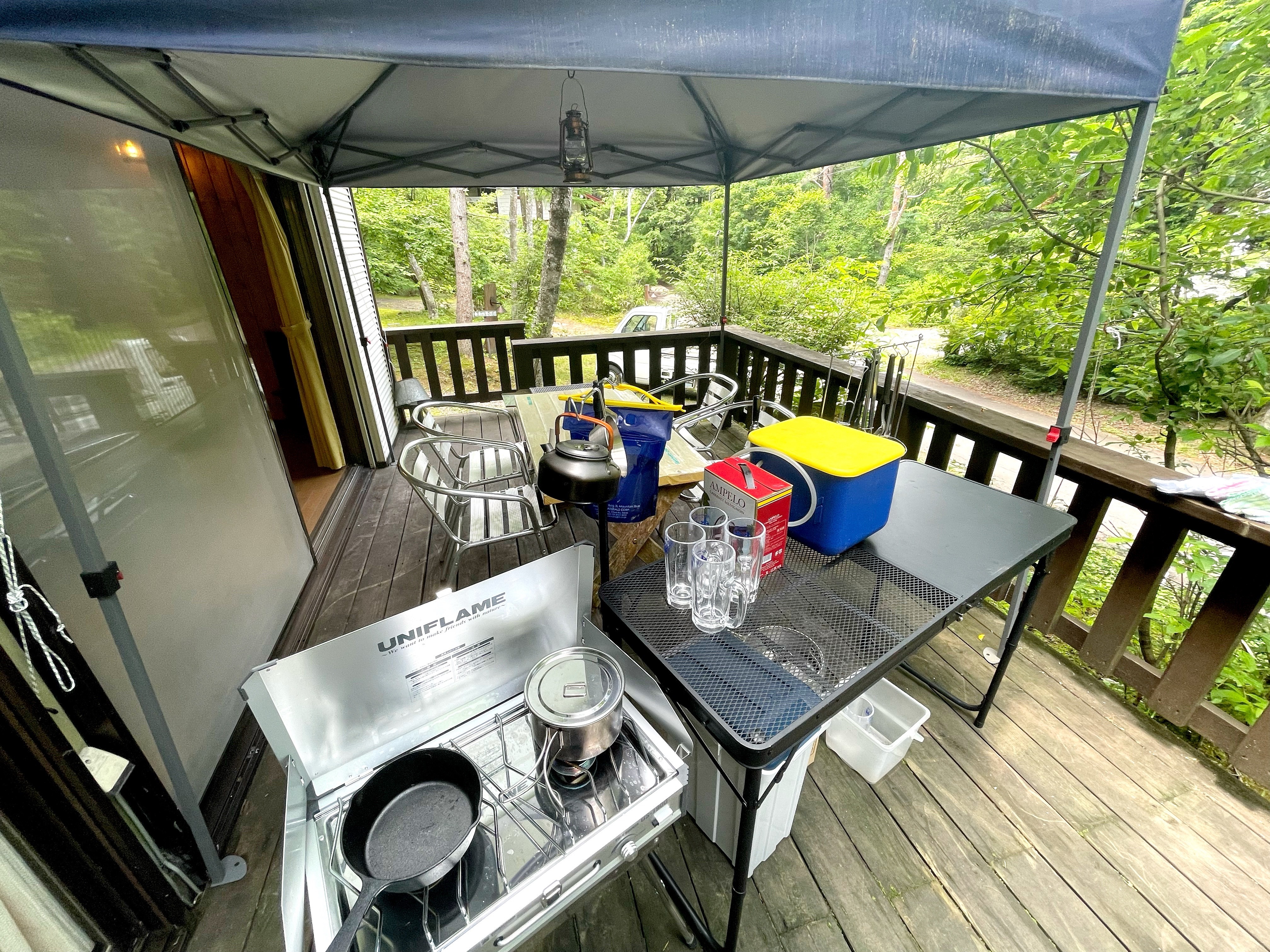 *【ビラ檜プレミアム】テラスではBBQやアウトドアも楽しめます！※写真は一部有料レンタル含む