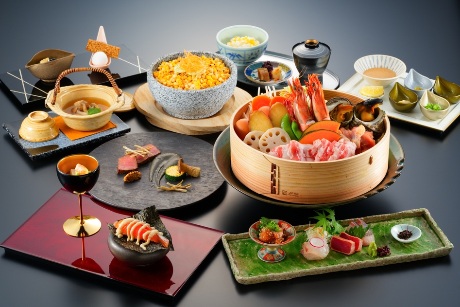【さき楽45】料理長推奨コースを堪能　おおいた豊後牛と温泉蒸しに舌鼓〜プラン≪2食付き≫